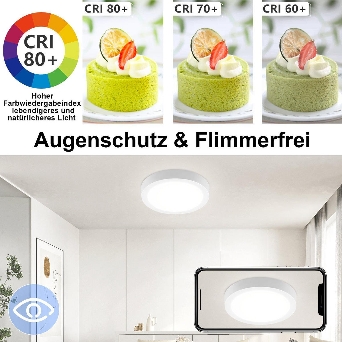 LED-DECKENLEUCHTE Robert 23/23/3.2 cm - Weiß, Kunststoff (23/23/3.2cm) - Nettlife