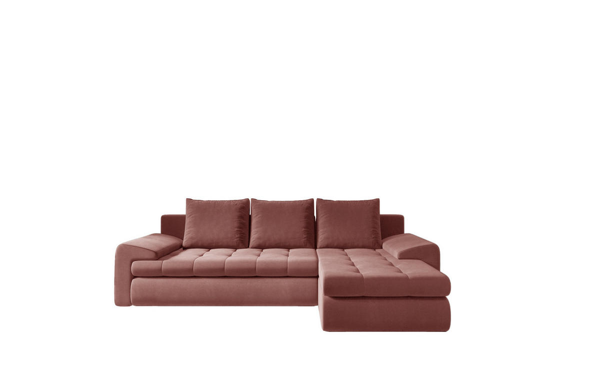 ECKSOFA TOMI Castel Korallenfarbe Rechts - Koralle, Holz (237/150cm) - Kaiser Möbel