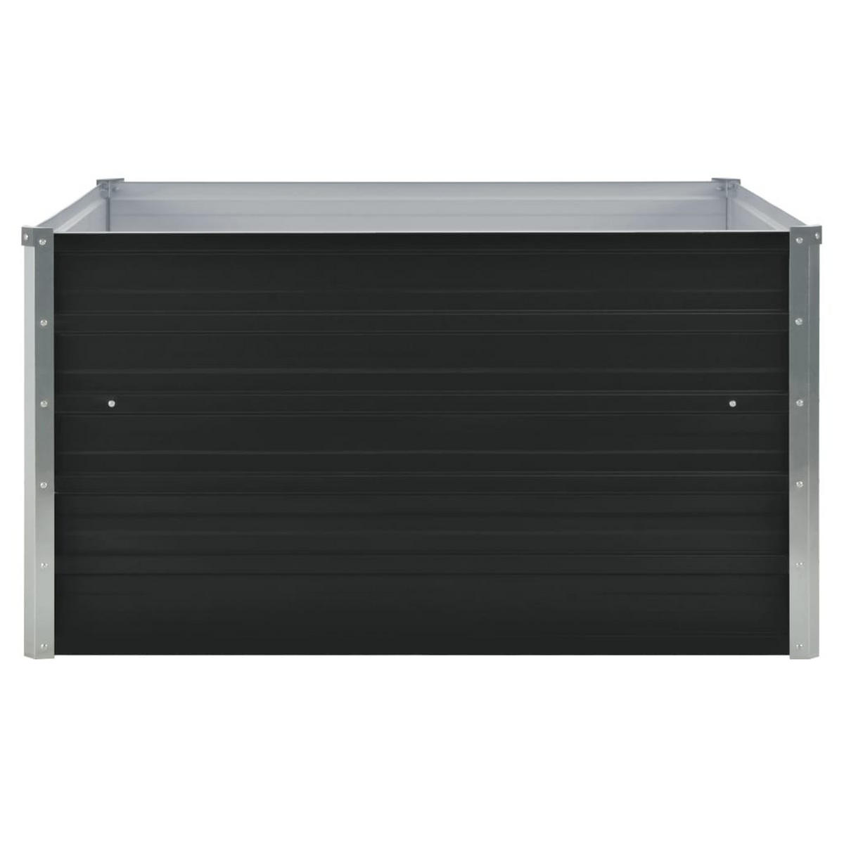 HOCHBEET 100/100/45 Cm Verzinkter Stahl Anthrazit - Anthrazit, Metall (100/45/100cm) - vidaXL