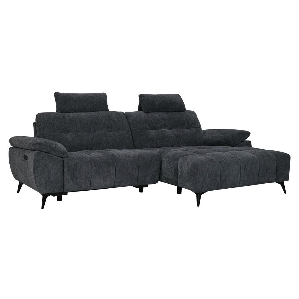 Thumbnail - Furnhouse Ecksofa, Grau, Textil, 3-Sitzer, Füllung: Hohlfaser,Schaumstoff, L-Form,L-Form, 268x156 cm, Oeko-Tex®, Wohnzim...