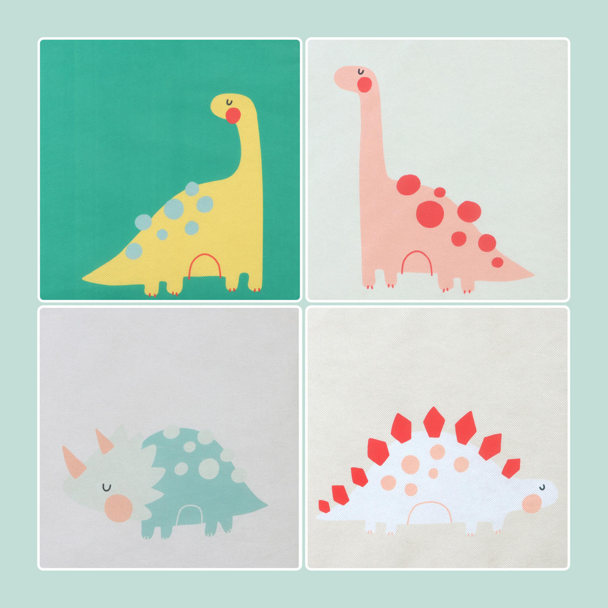 AUFBEWAHRUNGSBOX Bunt 4er-Set 30x30x30 cm - Multicolor, Wellpappe/Textil (30/30cm) - Relaxdays