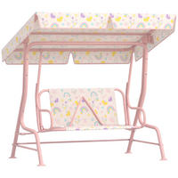 HOLLYWOODSCHAUKE DE-10462 2-Sitzer mit Sonnenschutz Rosa - Pink, Metall (75/120/112cm) - ComfortXL