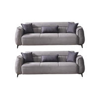 SITZGARNITUR Cordoba, Grau Stellvariante 3+2 - Grau, Holzwerkstoff/Kunststoff (245/85/104cm)