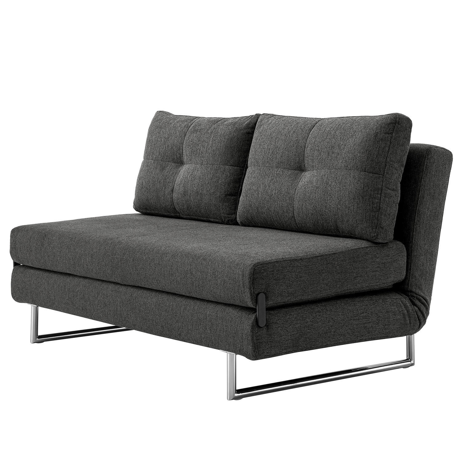 SCHLAFSOFA - Chromfarben/Anthrazit, Textil/Metall (150/85/88cm) - home24