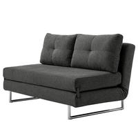 SCHLAFSOFA - Chromfarben/Anthrazit, Textil/Metall (150/85/88cm) - home24