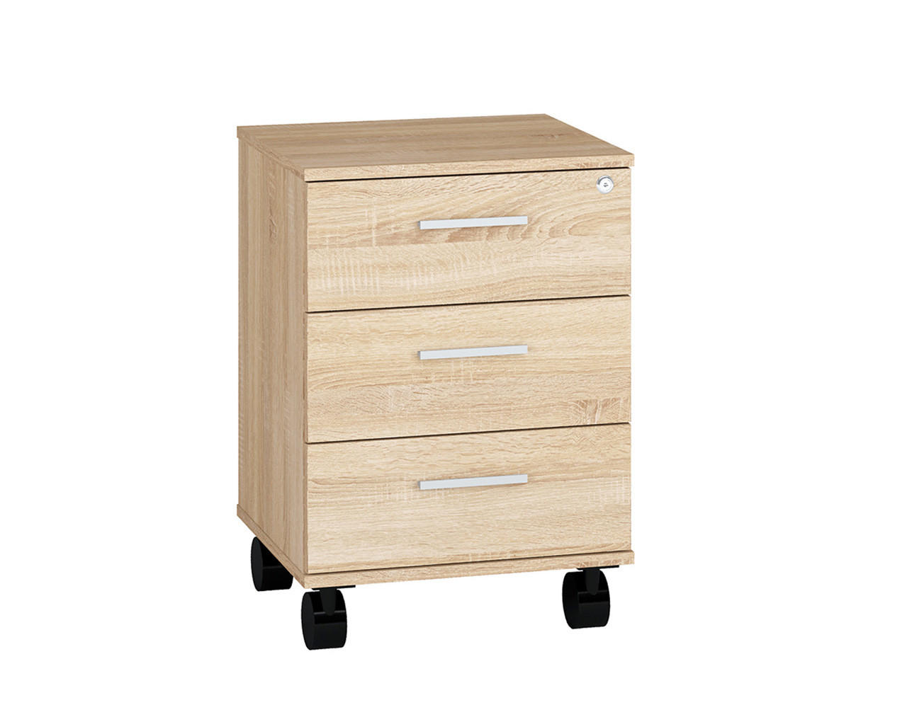ROLLCONTAINER Optimal Sonoma Eiche hell 46 / 41 / 60cm - Braun, Holz/Holzwerkstoff (46/60/41cm) - Feldmann-Wohnen