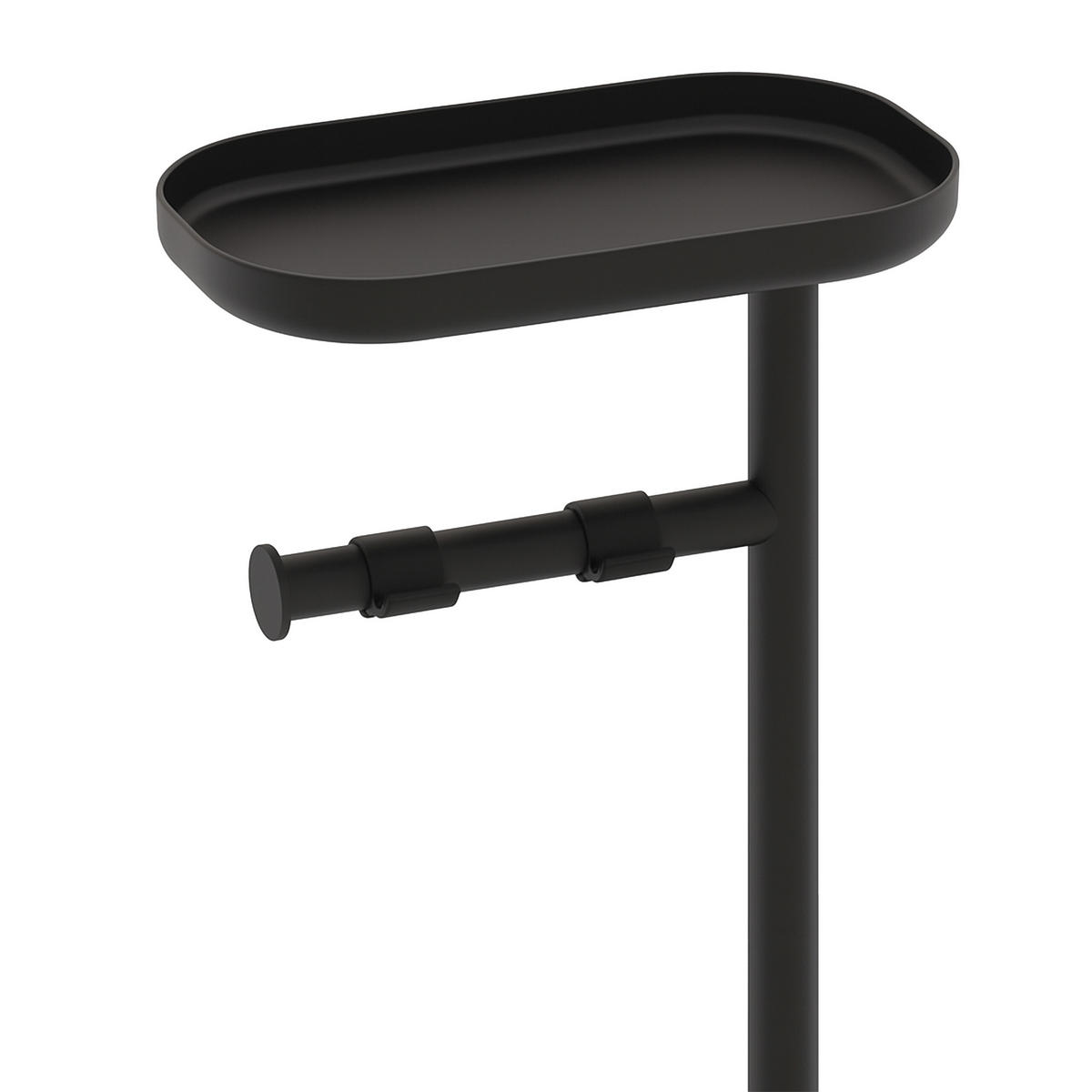 WC-GARNITUR - Schwarz, Kunststoff/Metall (23/65/17cm) - Relaxdays