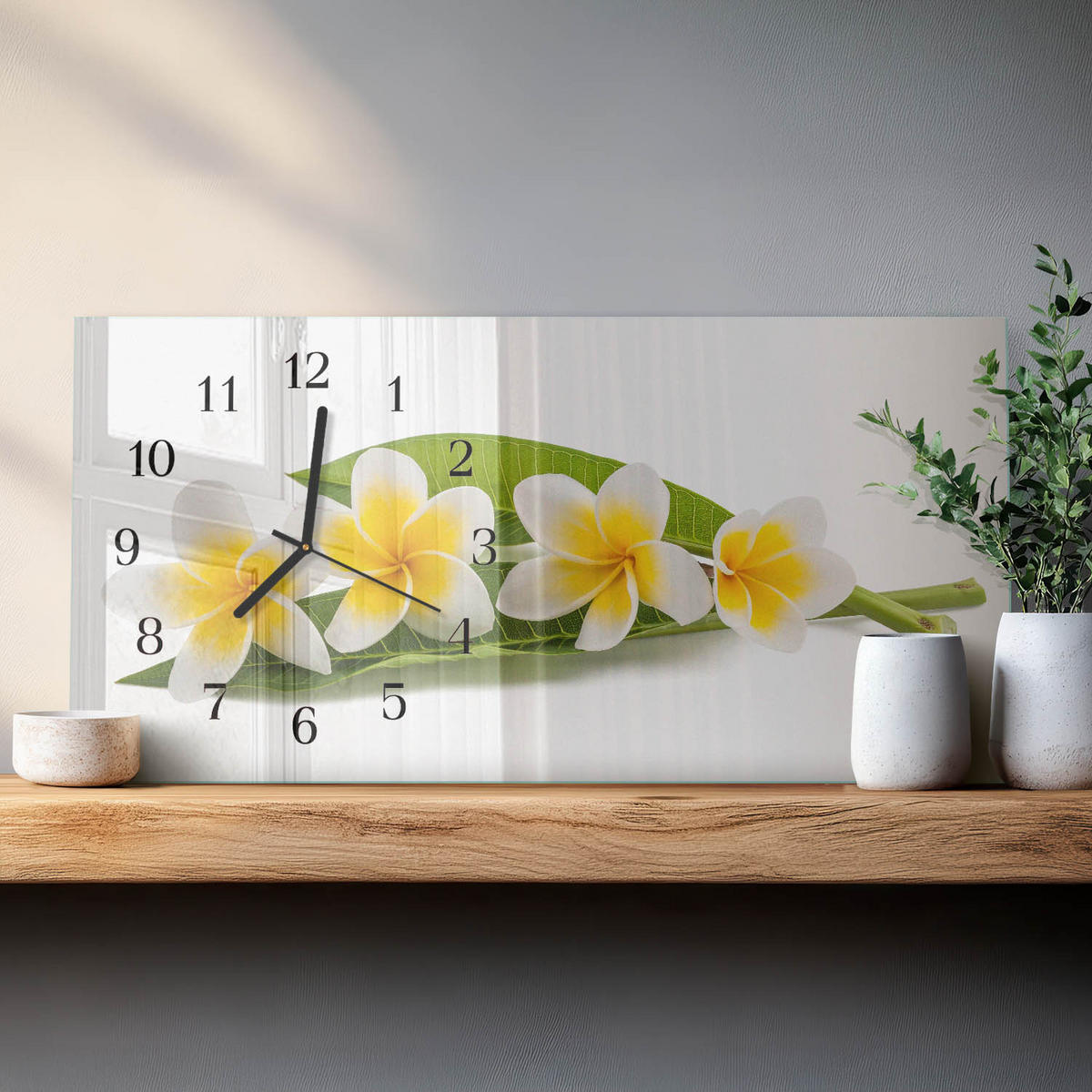 WANDUHR 60x30 cm - Wüste - Gelb, Glas (60/30/0.4cm) - TULUP