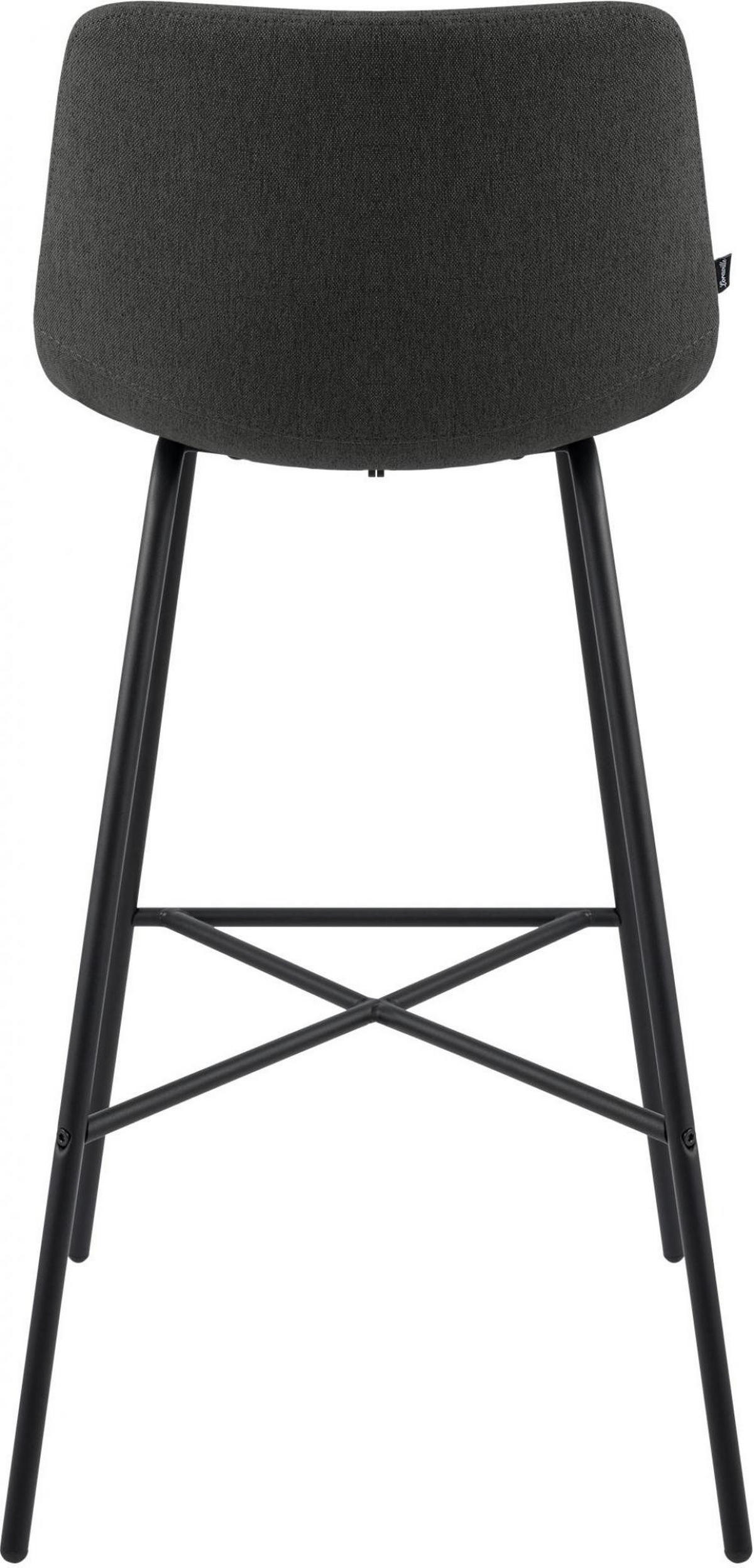 BARHOCKER Stoff Dunkelgrau - Dunkelgrau/Schwarz, Textil/Metall (44/98/49cm) - CLP