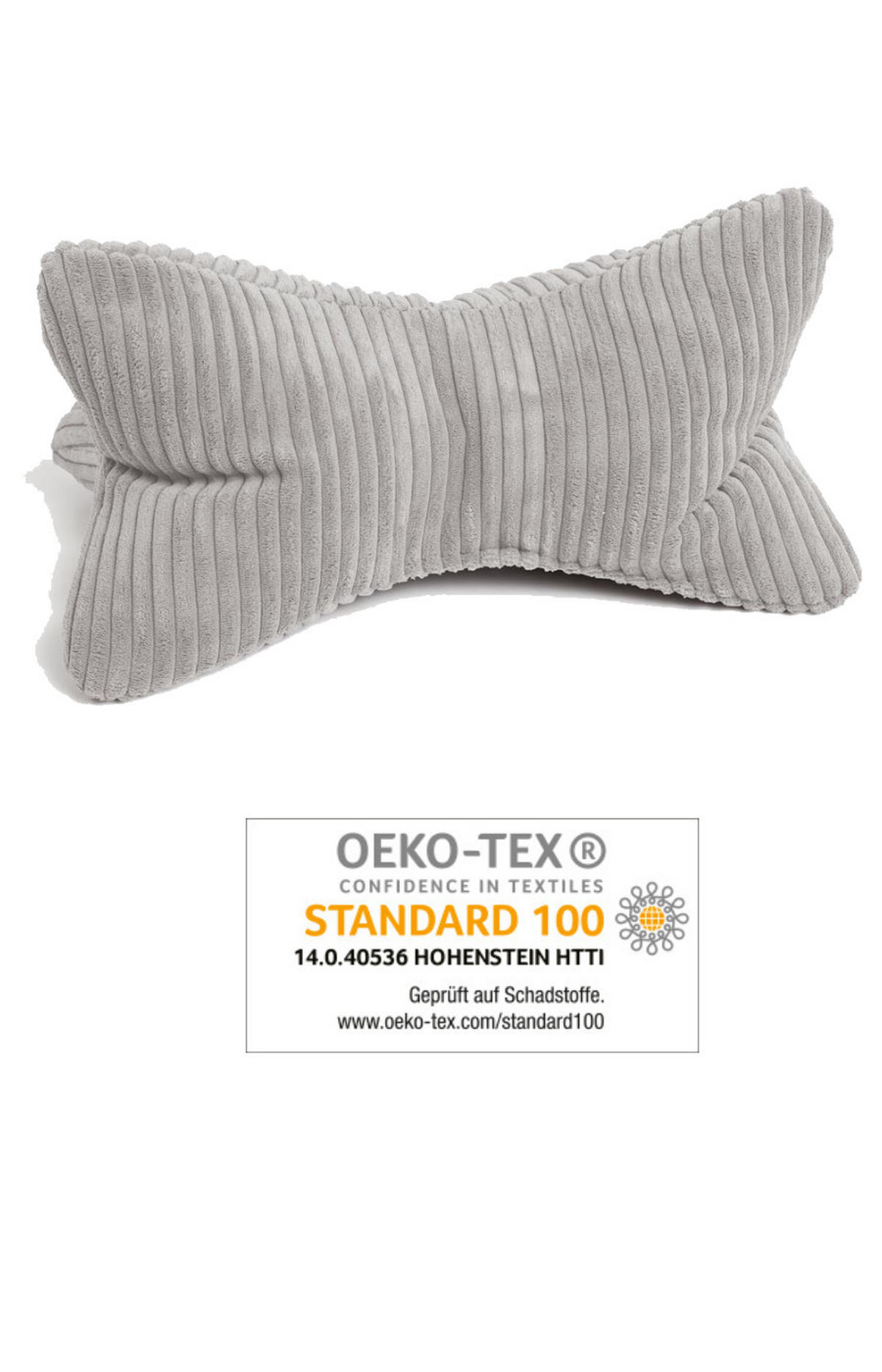 KISSEN Leseknochen Shara grau - Grau, Textil (22/42cm) - Magma Heimtexx