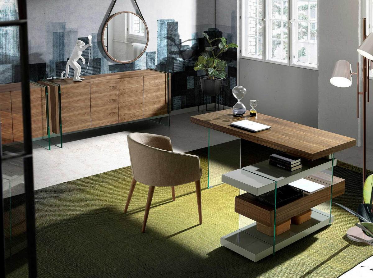 STUHL mit beigem Stoffbezug - Beige/Nussbaumfarben, Holz/Textil (59/78/56cm) - ANGEL CERDA