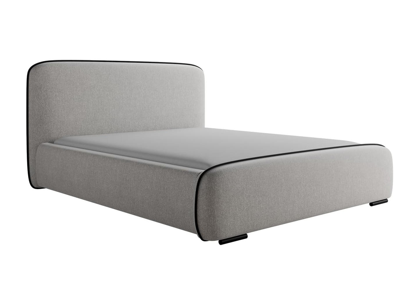 BETT BELLION - Hellgrau, Holzwerkstoff (200/200cm) - Meblini