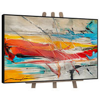 GEMÄLDE Farbige Harmonien II Schattenfugenrahmen Schwarz 140x100 cm - Schwarz, Holz (140/100cm) - YS-art gallery