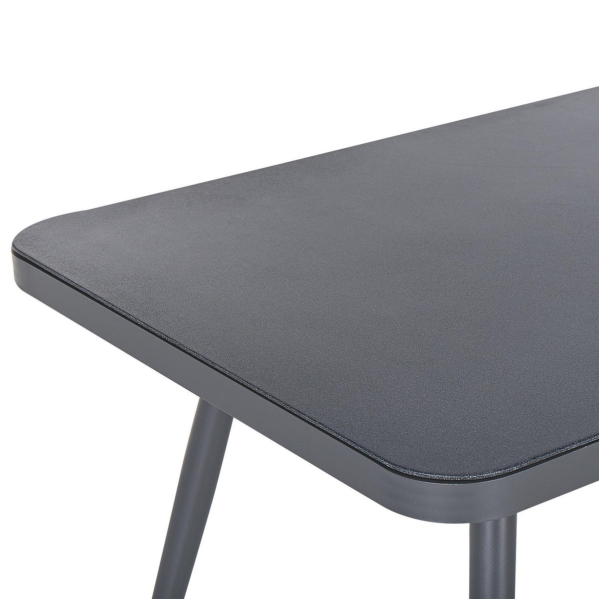 GARTENTISCH Aluminium grau 140/80 cm Lipari - Grau, Metall (140/80/75cm) - Beliani