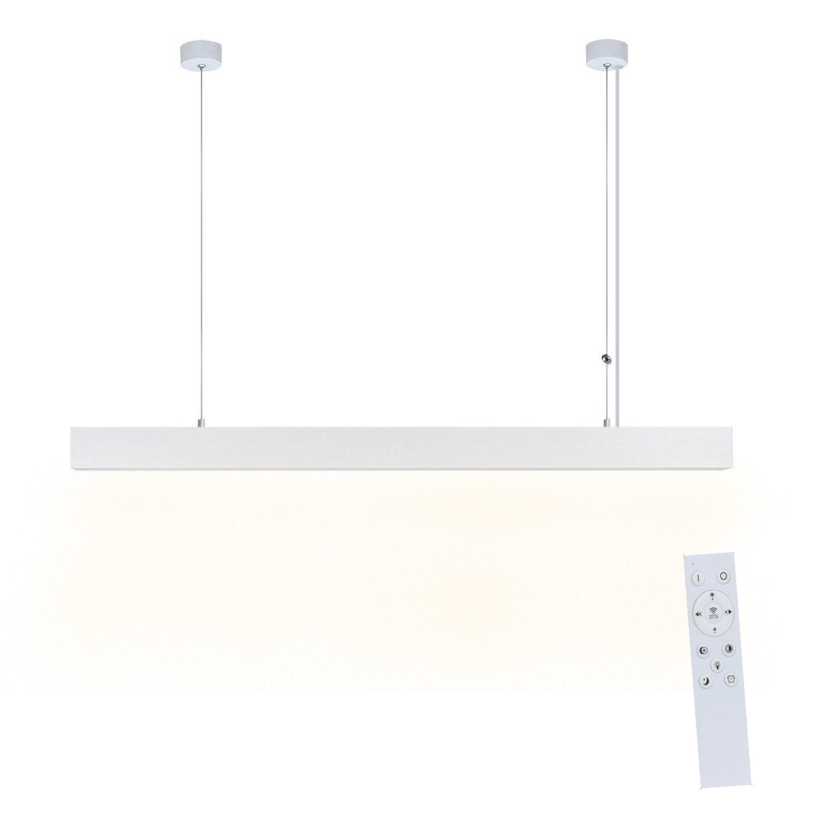LED-PENDELLEUCHTE Revelli 106.5/7.5/3.3cm - Weiß, Metall (106.5/7.5/3.3cm) - Nettlife