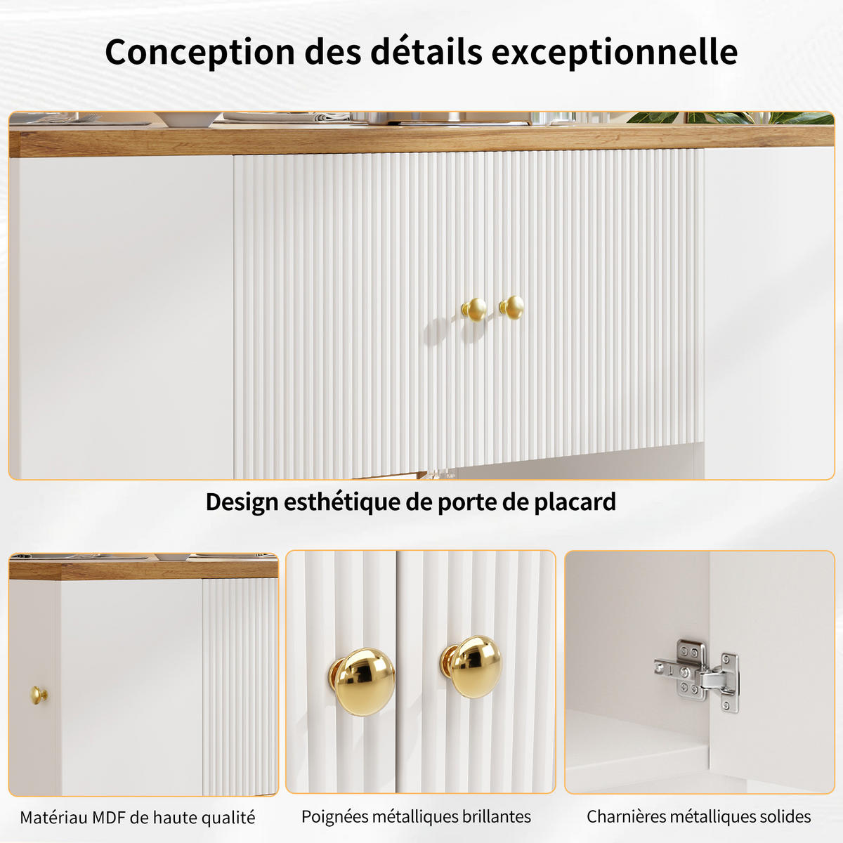 KÜCHENINSEL Klappbar mit Schubladen und Regalen, MDF/Metall Weiß, Esszimmer, 140/40/90 cm - Weiß, Kunststoff (40/90/140cm) - Rolipo