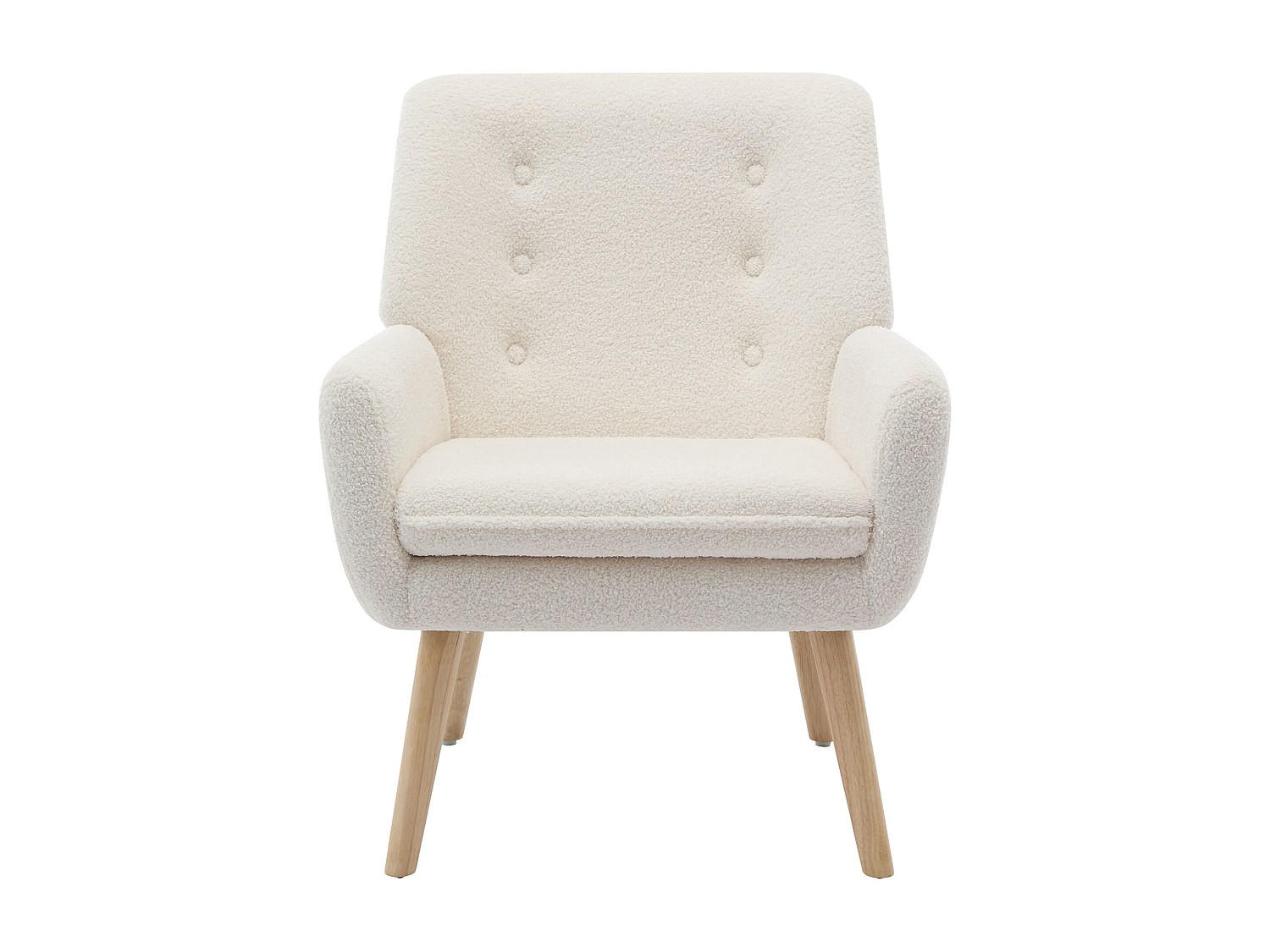 SESSEL mit gerader Rückenlehne - 1 Person - Stoff - Weiß - - Weiß, Textil (65/79/68cm) - Vente-Unique