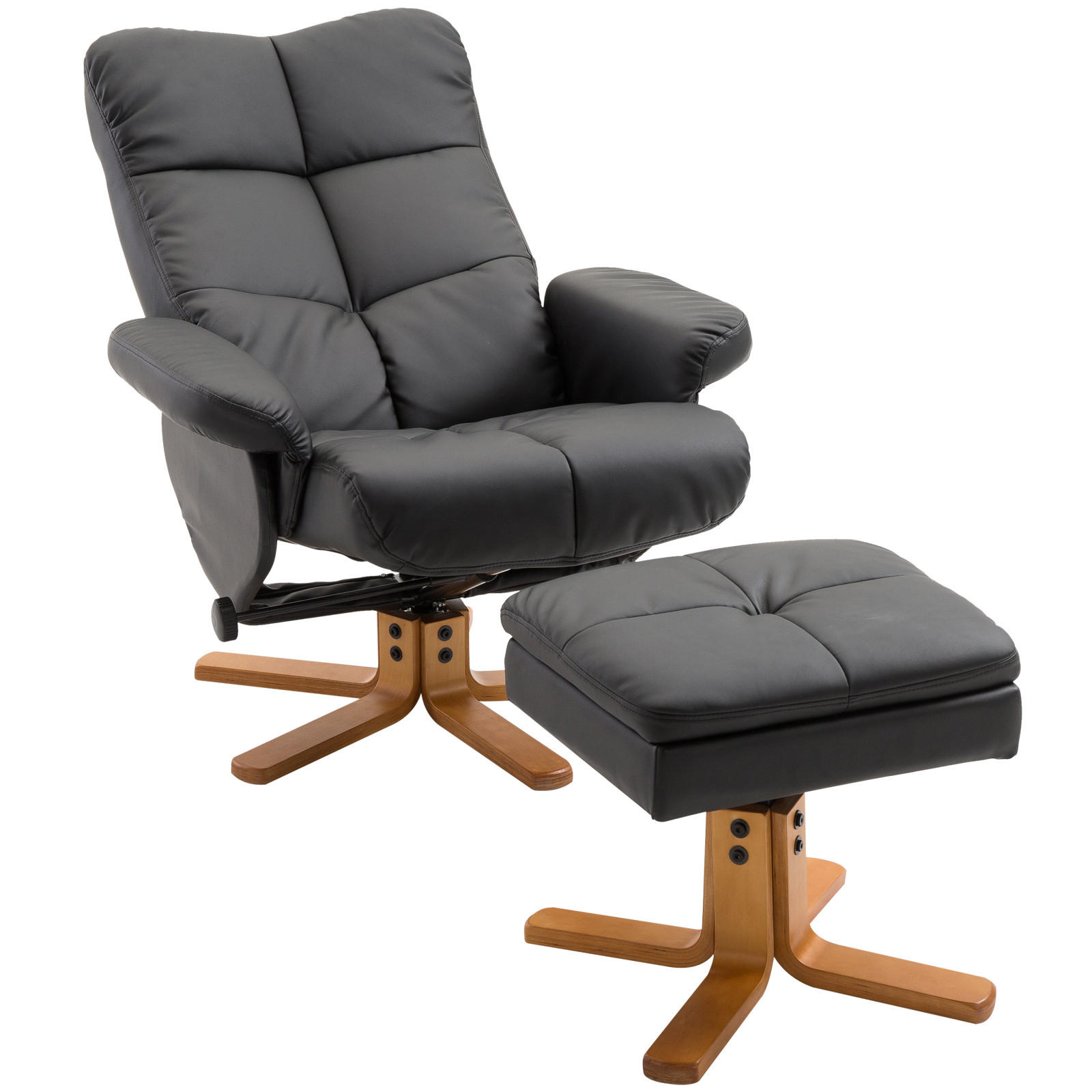 RELAXSESSEL DE-17363 Schwarz - Schwarz, Holz (86/99/80cm) - ComfortXL