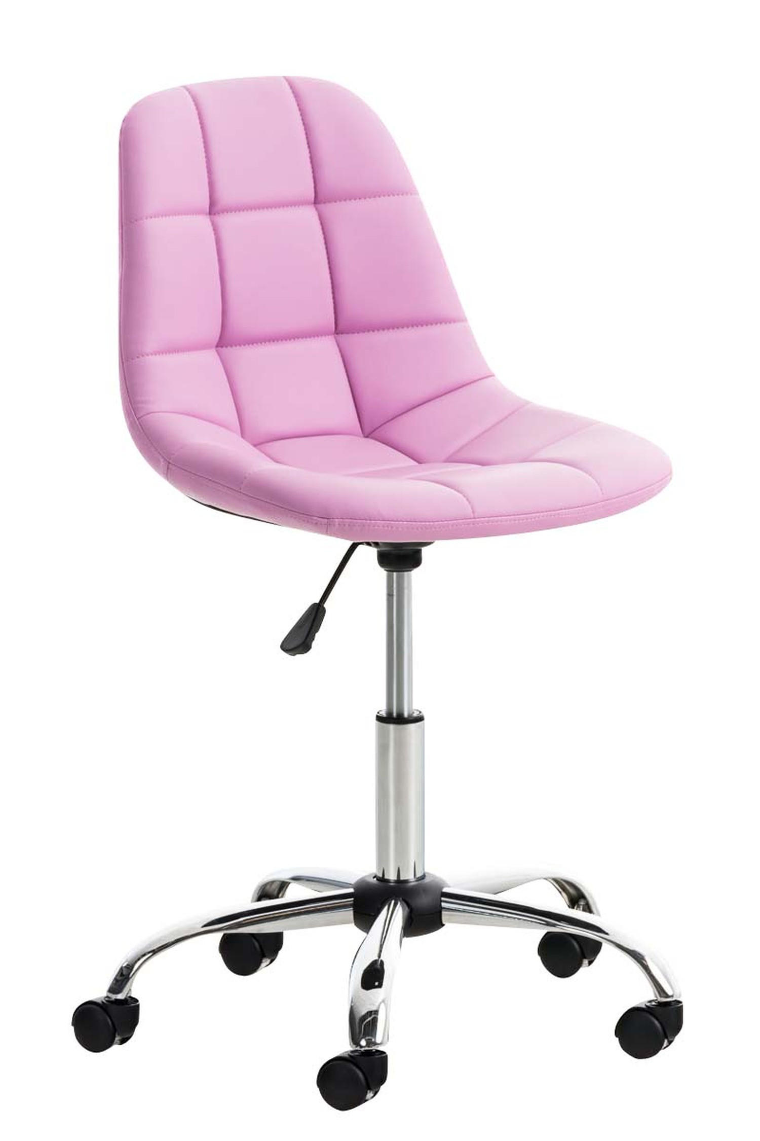 BÜROSTUHL Emily, Kunstleder Pink - Rosa, Textil/Metall (55/91/55cm) - TPFLiving