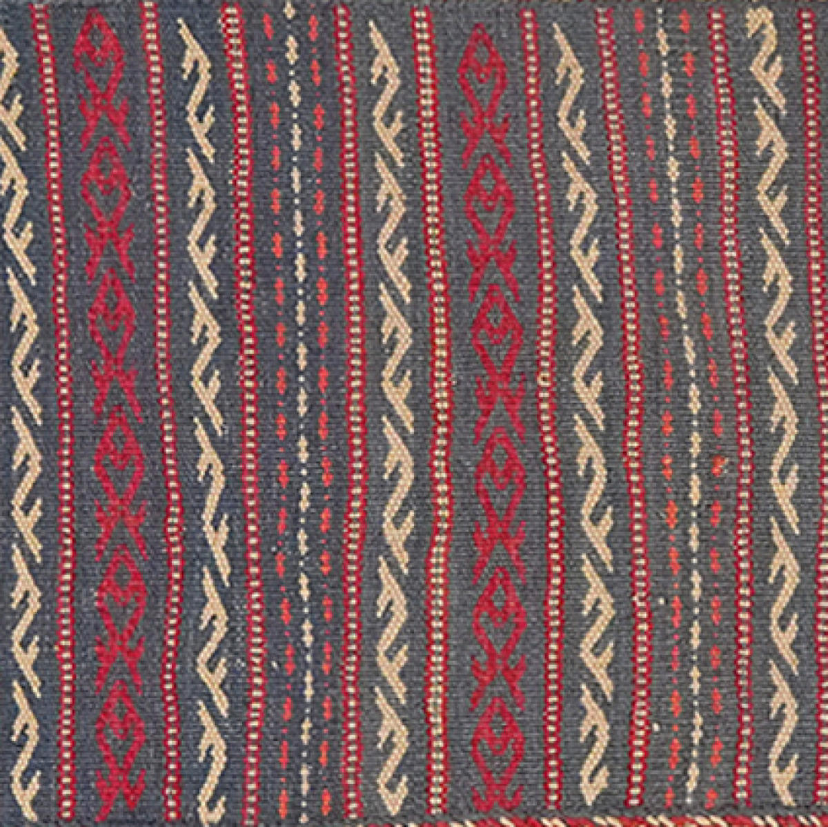 HANDWEBTEPPICH Kelim Kordi Blau 98/65 cm Schurwolle - Blau, Textil (65/98cm) - Looma
