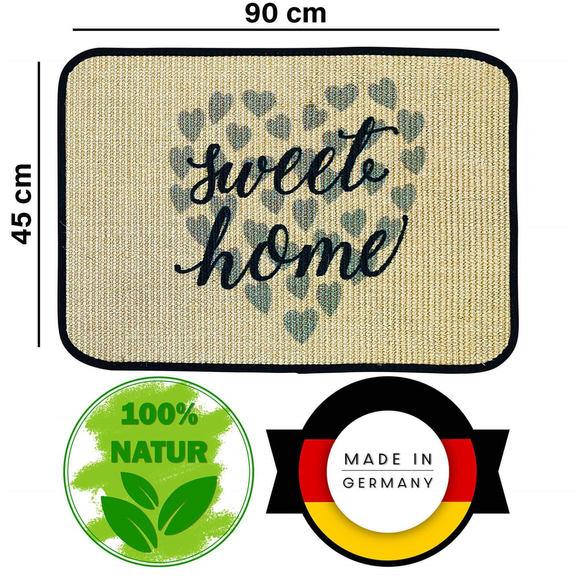 FUSSMATTE ECO-SISAL - Grau, Textil (45/90cm) - WohnDirect