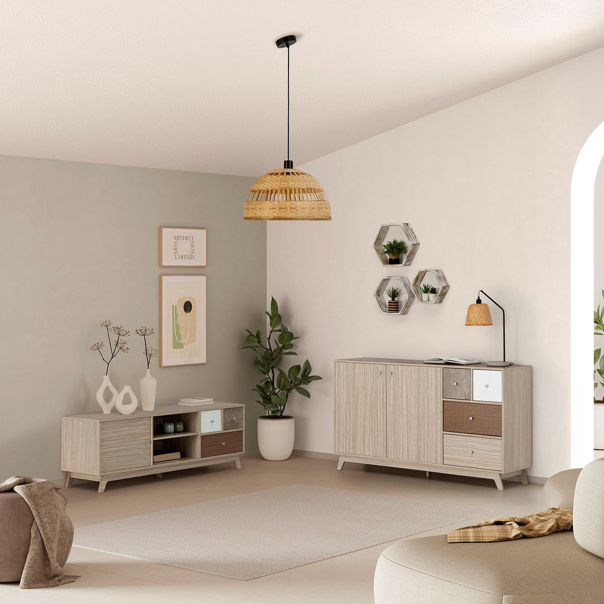 SIDEBOARD Maia - Multicolor, Holzwerkstoff (150/85/40cm) - VS Venta-stock