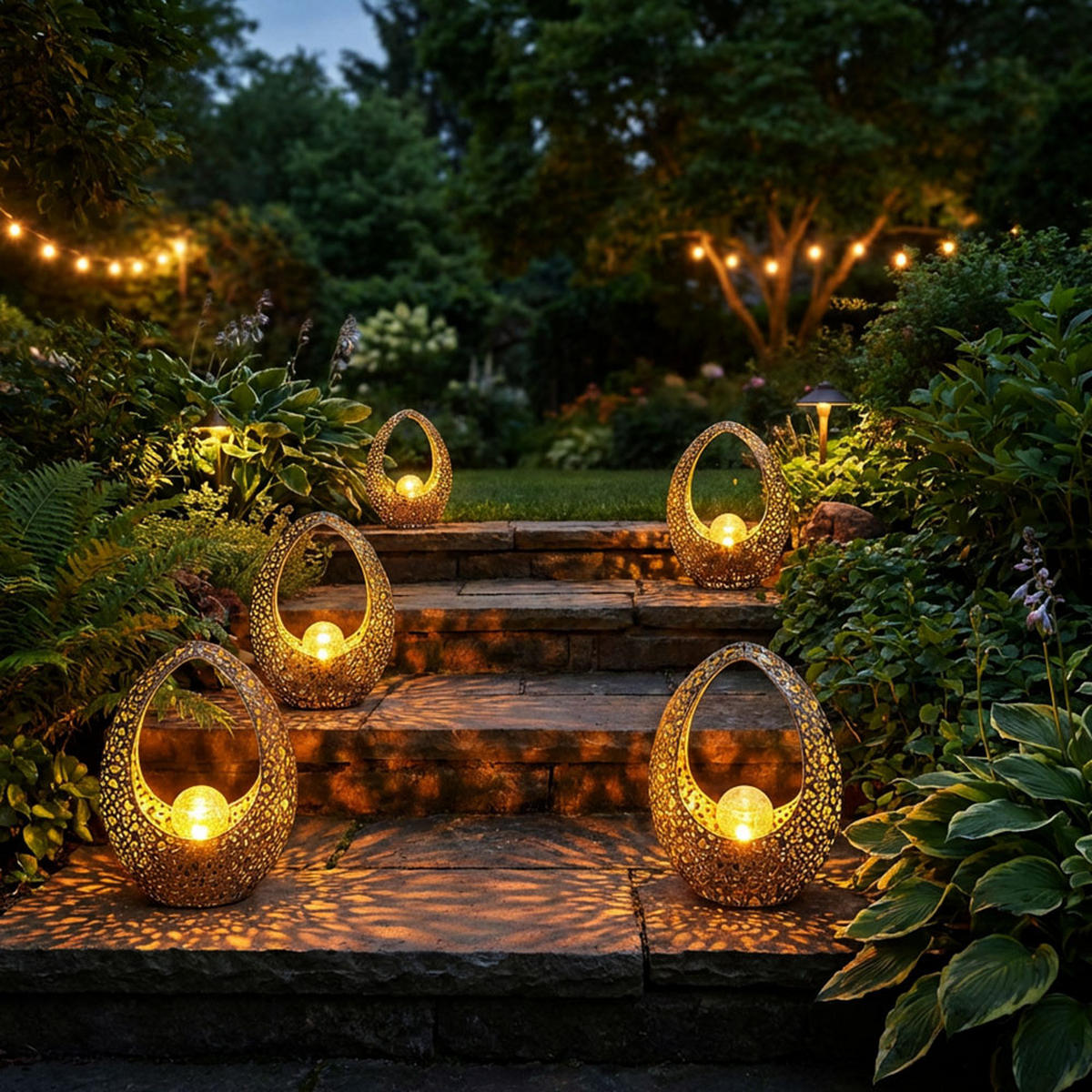 LED AUSSENLEUCHTE Bronze gemustert 2er Set - Bronzefarben, Glas (21.5/9.5/27.5cm) - Globo Lighting