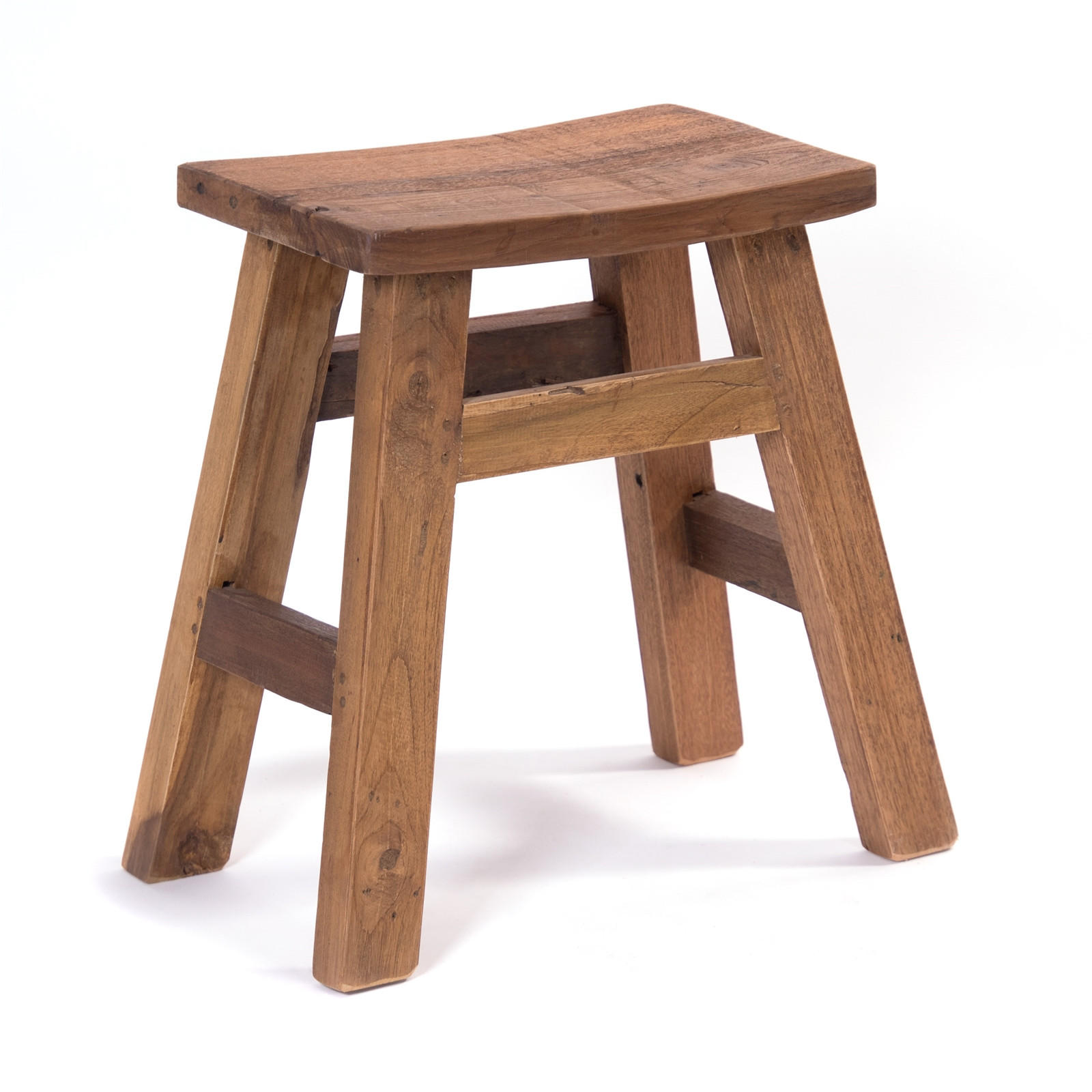 HOCKER HOCKER Noah 50 Recyclingholz massiv naturfarben - Naturfarben, Holz (50/50/30cm) - DESIGN DELIGHTS