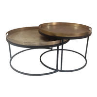 COUCHTISCH Chuck Metall 78 cm / 78 cm Messing - Messingfarben, Metall (78/78/45cm)