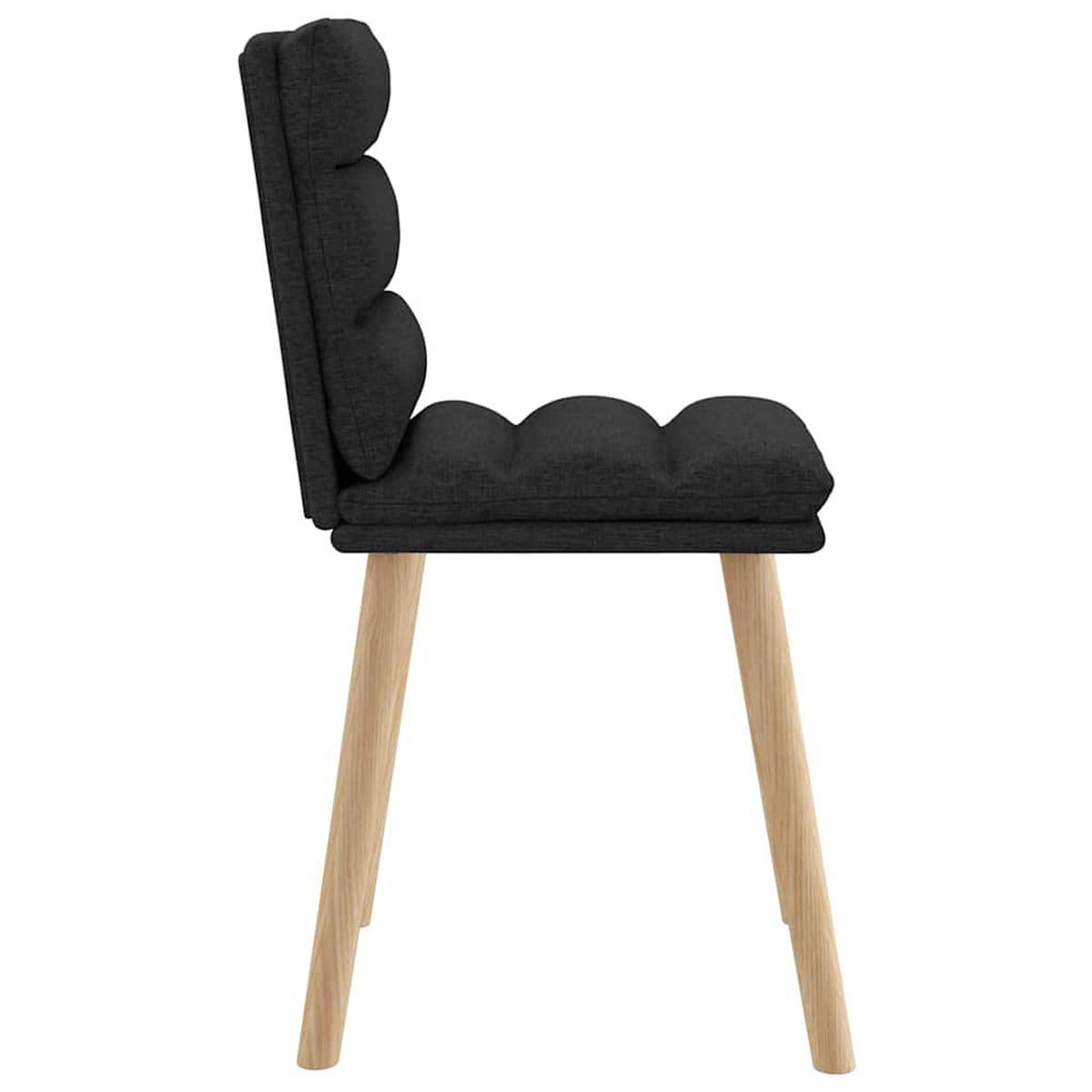 ESSZIMMERSTÜHLE 2 Stk. Schwarz Stoff 45*54*86cm - Schwarz, Metall (45/86/54cm) - ZMH