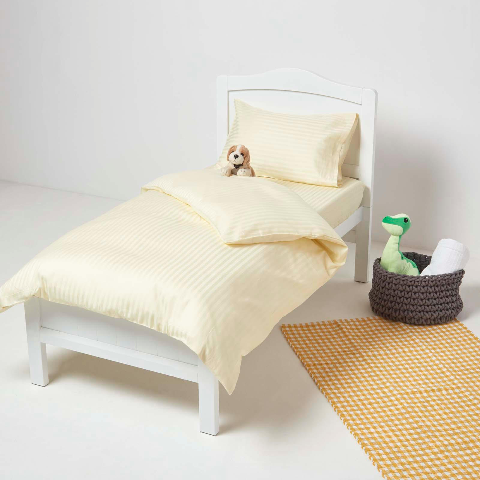 KINDERBETTWÄSCHE DAMAST - Creme, Textil (120/150cm) - Homescapes
