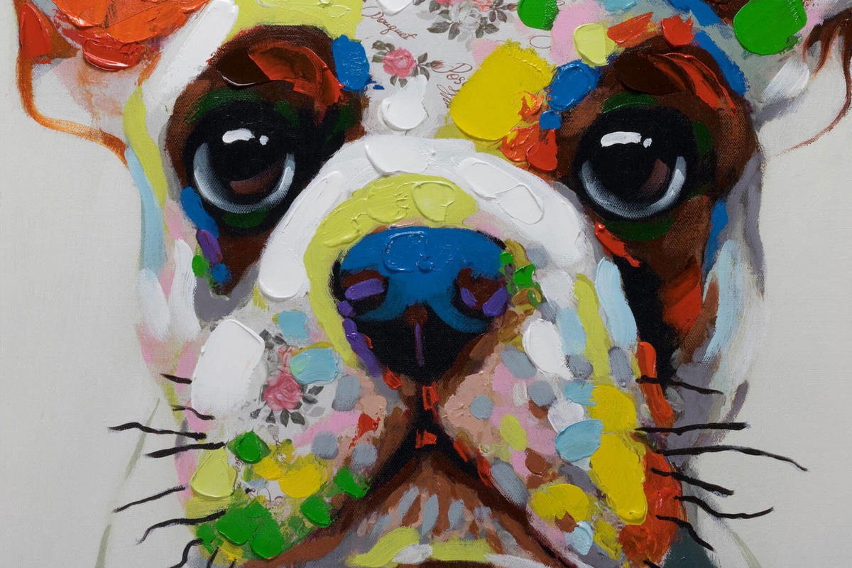ACRYLBILD HANDGEMALT 70/100 cm - Multicolor/Weiß, Holz/Textil (1.9/100cm) - KUNSTLOFT