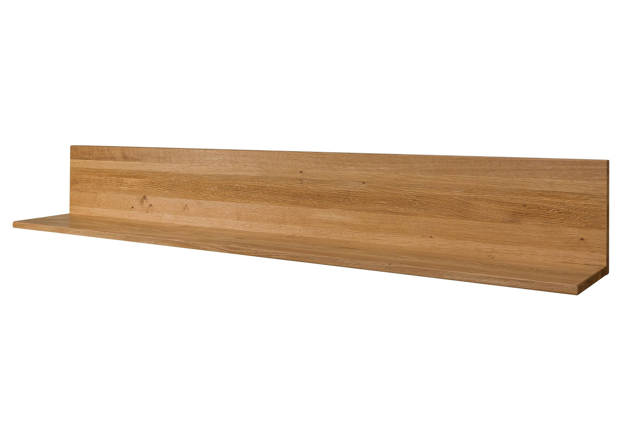 WANDREGAL Wildeiche 170x22x24 braun geölt KENT #313 - Braun, Holz (170/24/22cm) - Massivmoebel24