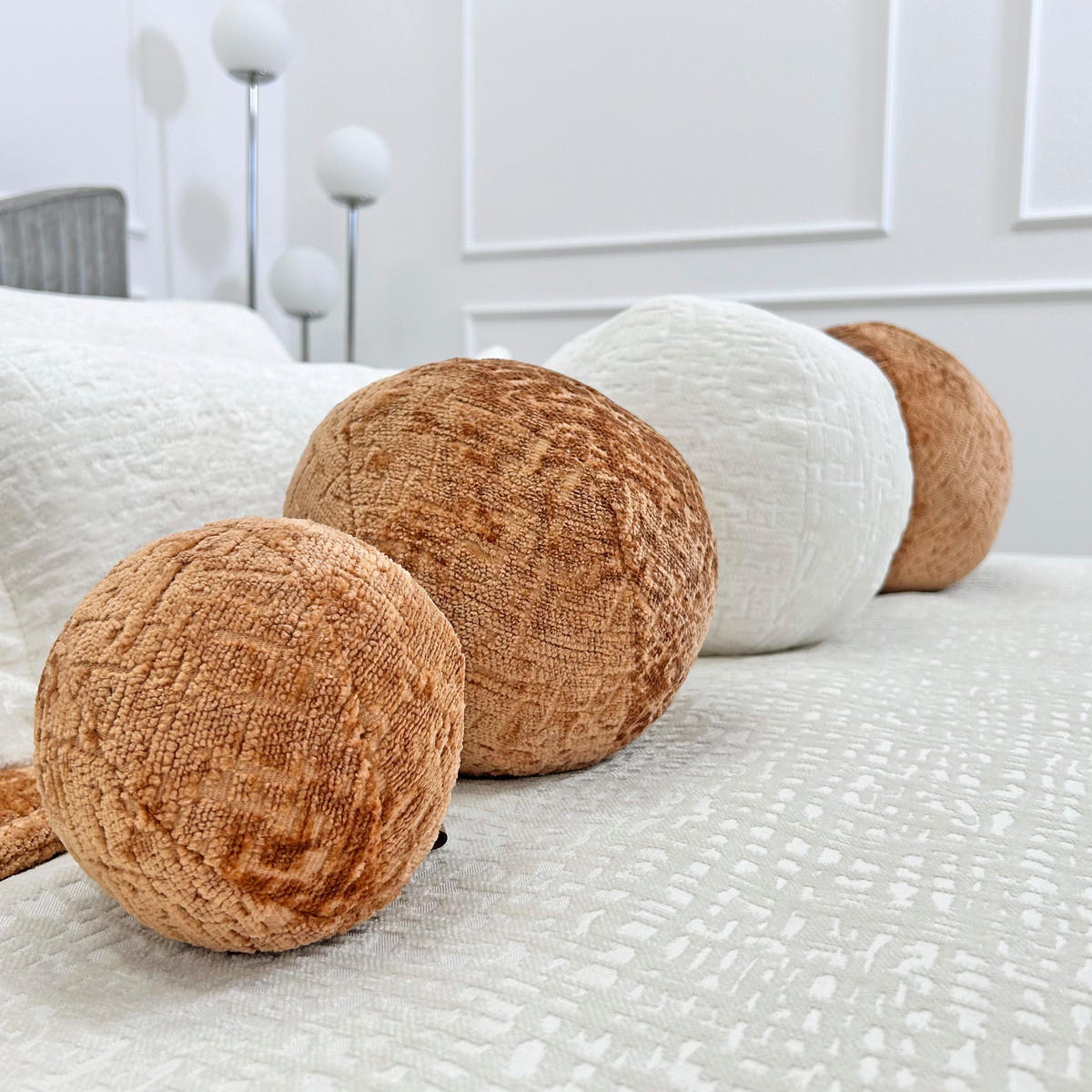 SET AUS ZWEI ZIERKISSEN Happy Pill Kupferfarbe 13/30 cm - Kupferfarben, Textil (30/30cm) - Maison de Reve