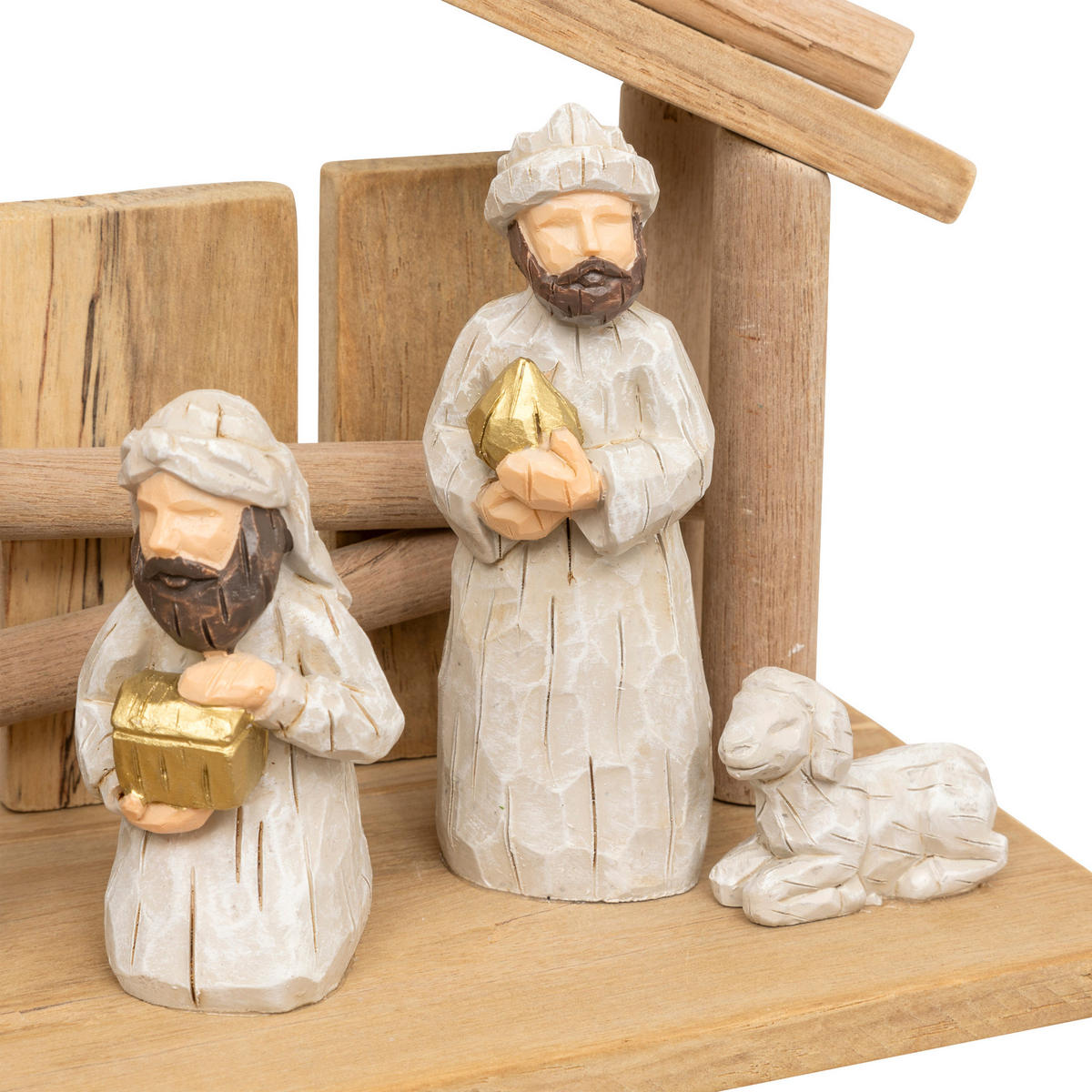 WEIHNACHTSKRIPPE 7 Figuren 30/18 cm - Multicolor, Kunststoff (9.5/30/18cm) - Atmosphera Createur d´interieur