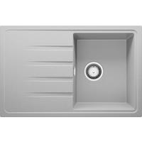 SPÜLBECKEN Mailand, 2-er set Grau 78/50 cm 1 Becken + Ablauf-Set ab 45er Unterschrank - Chromfarben/Grau, Kunststoff (78/19/50cm) - Primagran