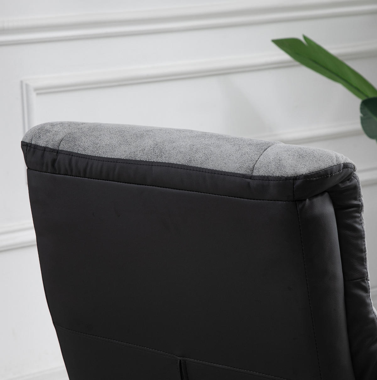 RELAXAČNÍ křeslo 78/82,5/109 cm šedé z polyesteru otočné a polohovací s podnožkou - šedá, textil (82.5/109/78cm) - OKWISH