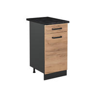 DULAP DE BAZĂ DE BUCĂTĂRIE R-Line, Stejar auriu/antracit, 40 cm стільниця Антрацит - stejar miere/antracit, compozit lemnos (40/81.6/60cm) - Vicco