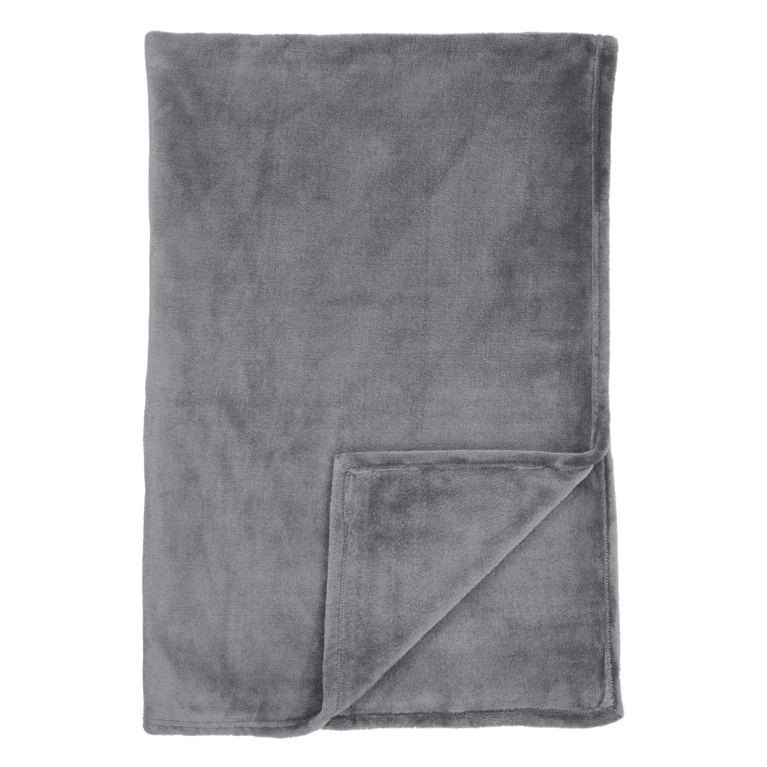 WOHNDECKE Mia - Velvet Soft - 150 x 200 cm - Dunkelgrau - Dunkelgrau, Textil (150/200cm) - SCHIESSER