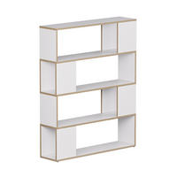 RAUMTEILER Eneos Weiß/Eiche 100 x 124.5 cm - Eichefarben/Weiß, Holzwerkstoff (100/124.5/24cm) - Vicco