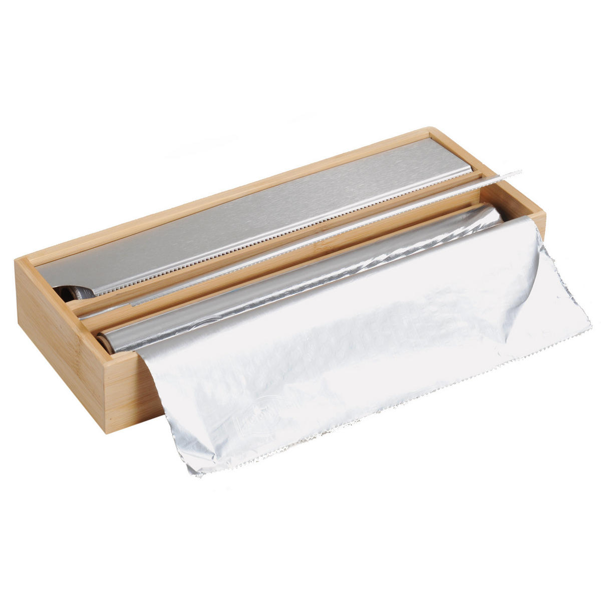 LEBENSMITTELFOLIENSPENDER Bambus 35/13 cm - Beige, Naturmaterialien (13/5.5/35cm) - Kesper