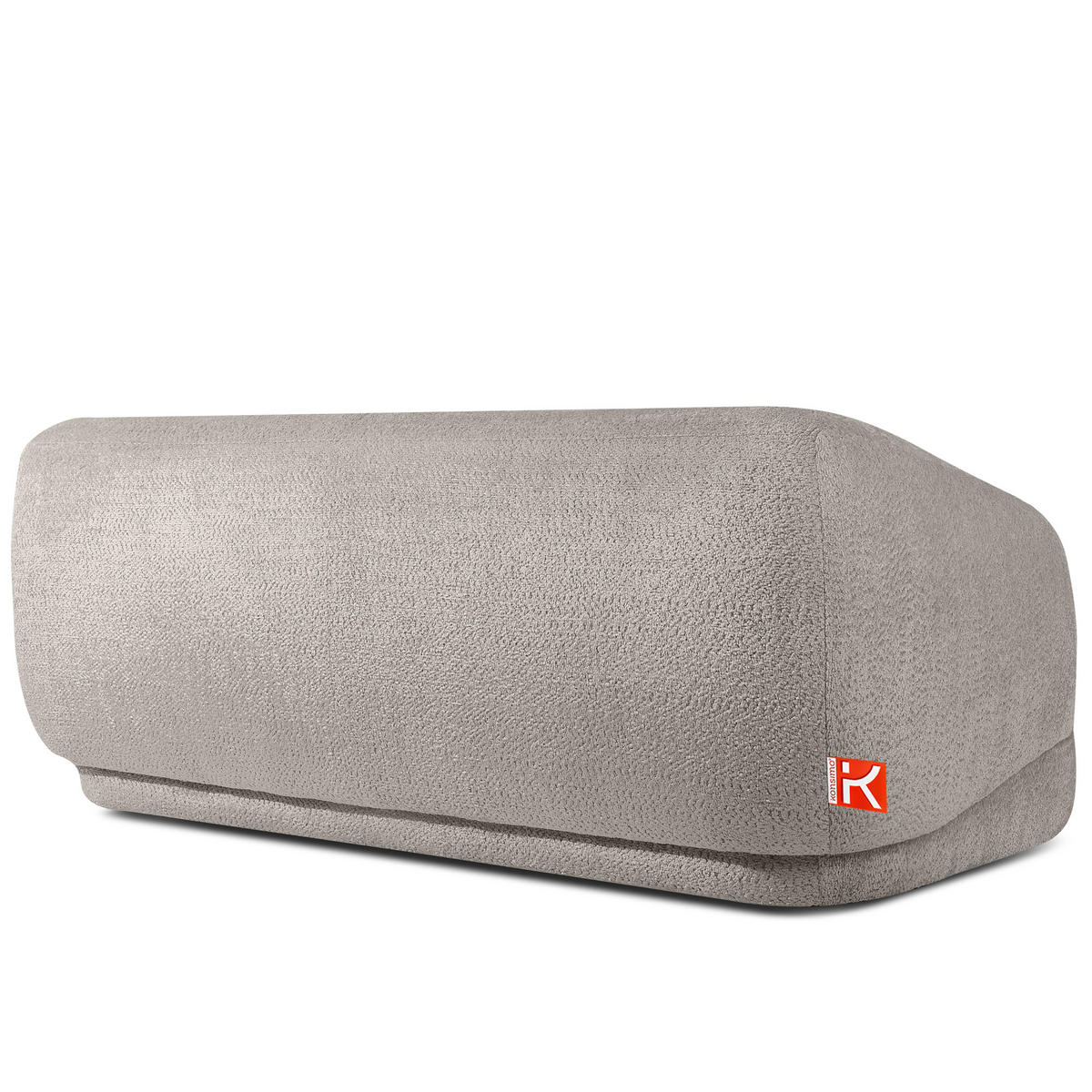 EINZELSOFA VIRA, Kühles Braun, Chenille - Graubraun/Schwarz, Holz/Holzwerkstoff (210/84/100cm) - KONSIMO®