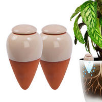ZAVLAŽOVAČ Béžový 2 ks-Set s viečkom 350 ml - viacfarebná, keramika (8/16/8cm) - Relaxdays