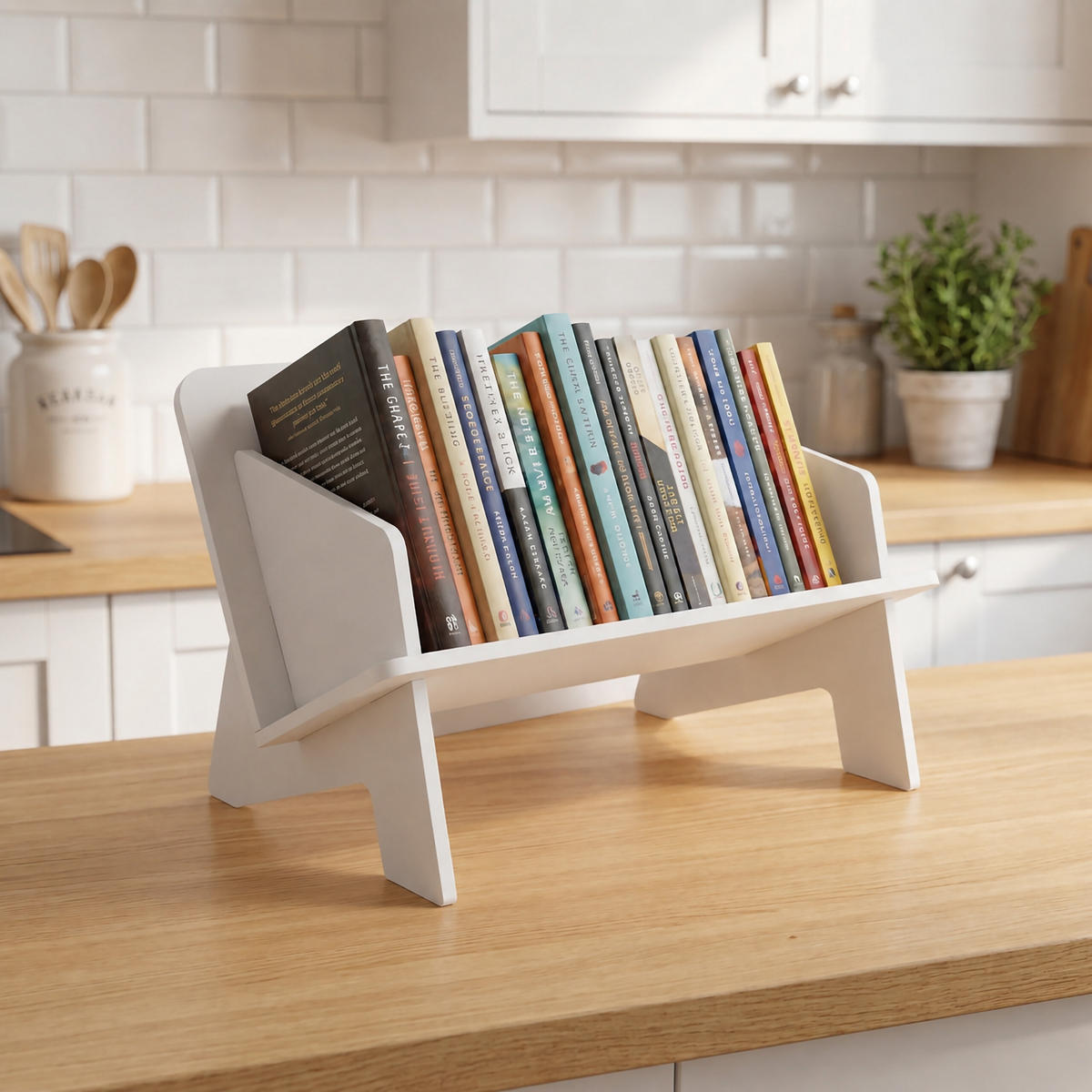 BÜCHERREGAL Weiß Tischregal - Weiß, Kunststoff (26/39/23.5cm) - Relaxdays