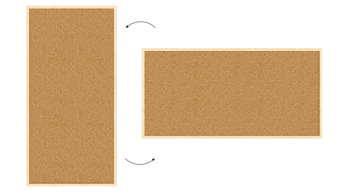 PINNWAND mit Naturholzrahmen 120x60cm - Braun, Holz (120/60/1.5cm) - ALLboards