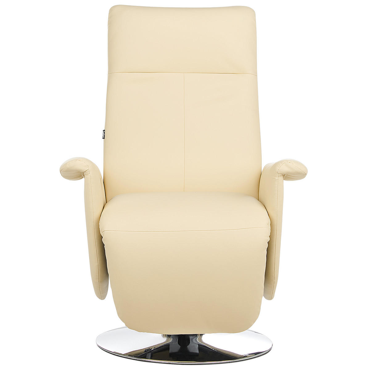 RELAXSESSEL Kunstleder Creme elektrisch verstellbar Prime - Beige, Kunststoff (82/113/80cm) - Beliani