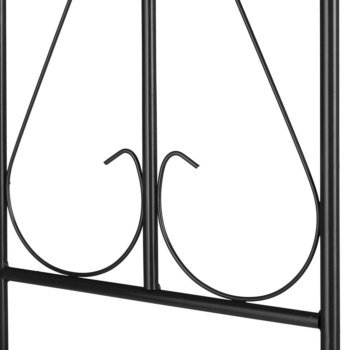 ROSENBOGEN - Schwarz, Metall (145/270/37cm) - Relaxdays