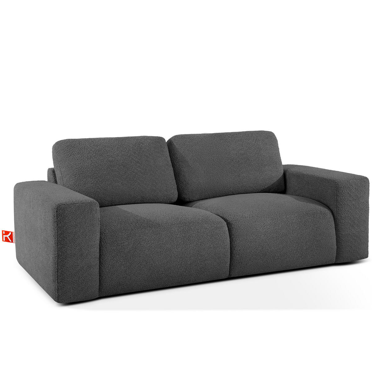 2-SITZER SOFA ZUCCO, Graphit - Graphitfarben, Holz/Holzwerkstoff (212/85/100cm) - KONSIMO®