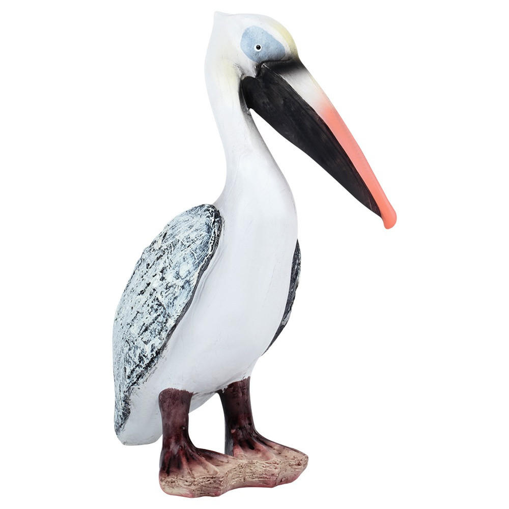 GARTENFIGUR Reiher Kunststein 28,5 cm Mehrfarbig - Multicolor, Stein (20.5/28.5/10.5cm) - ProGarden