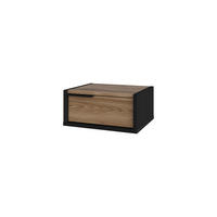 NACHTTISCH Eco Schwarz WhiskeyEiche 33/18.5/40cm - Dunkelbraun, Holzwerkstoff (40/18.5/33cm) - Decortie